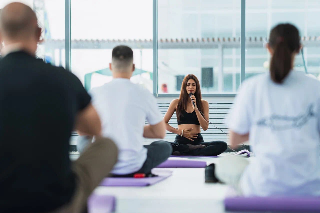 A guided breathwork or meditation session